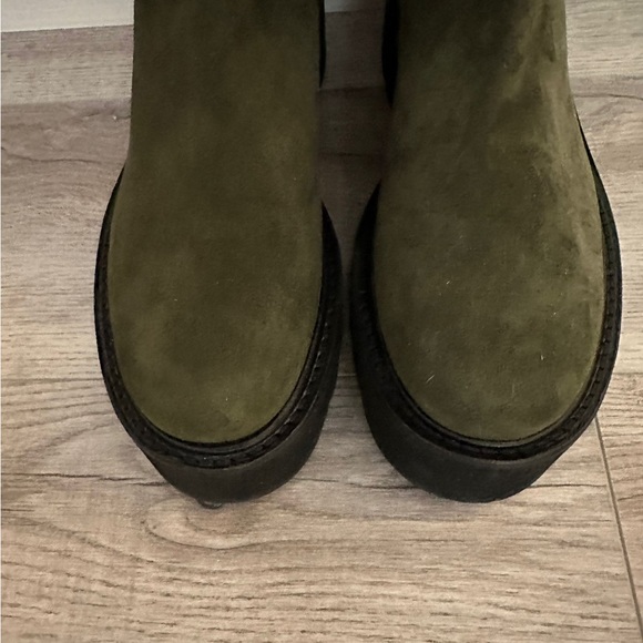 Stuart Weitzman 5050 ultra lift boot hunter green suede 36,5 US 6 - Picture 3 of 4